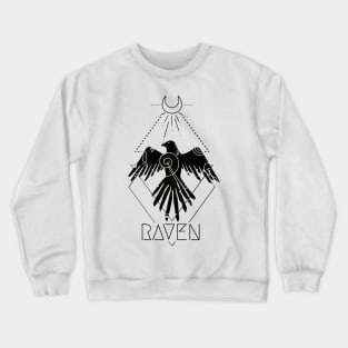 Raven Indian Tattoo Style Crewneck Sweatshirt